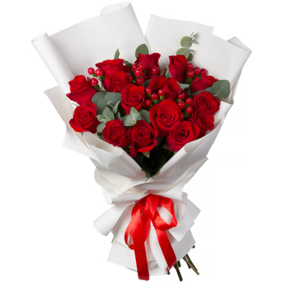 Букет «История любви» – 15 красных роз для вашей прекрасной истории Дзержинский Московская область