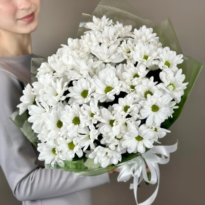 Букет «Мечты о лете» – свежесть белых хризантем Дзержинский Московская область