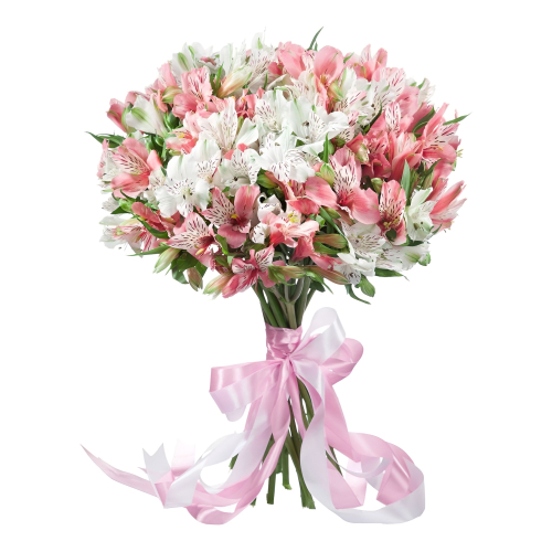 «Воздушная нежность»  букет из розовых альстромерий Дзержинский Московская область