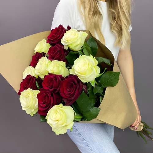 Букет «Инь-Ян» – гармония страсти и чистоты Дзержинский Московская область